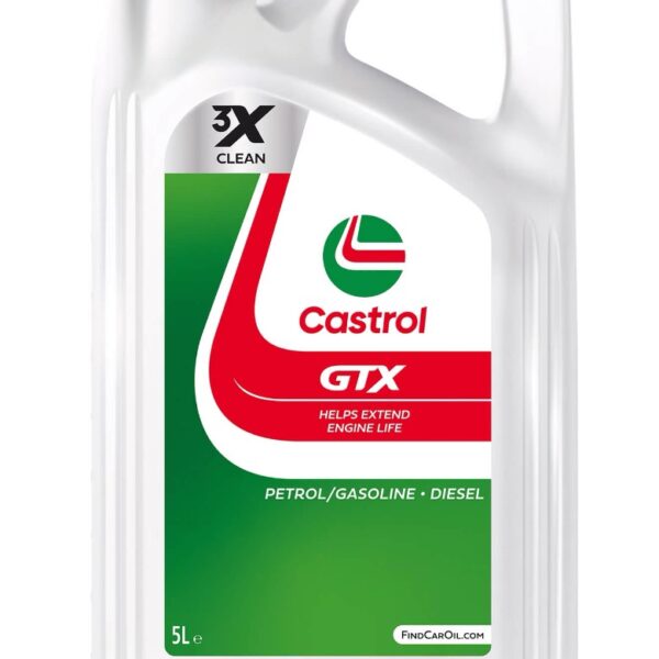 Castrol GTX 10W-40 A3/B4 – Huile Moteur 5L