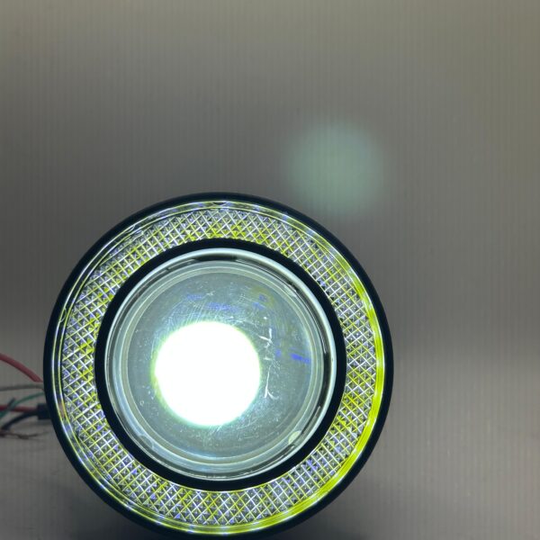 Projecteur LED Rond avec Anneau Angel Eyes – Haute Luminosité