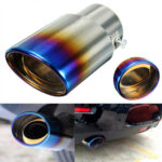 2.5″ Grilled Blue Chrome Stainless Steel Exhaust Muffler Tip Pipe Universal